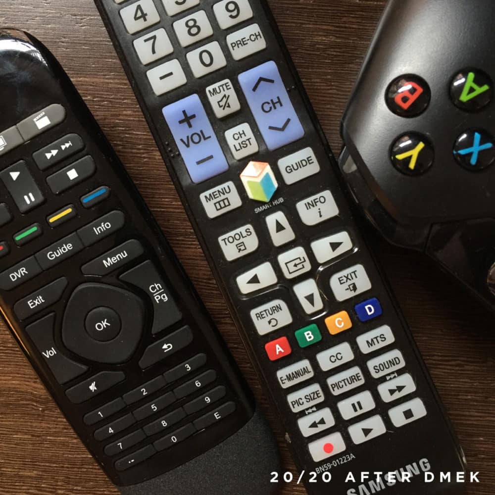 Remote controls seen after DMEK